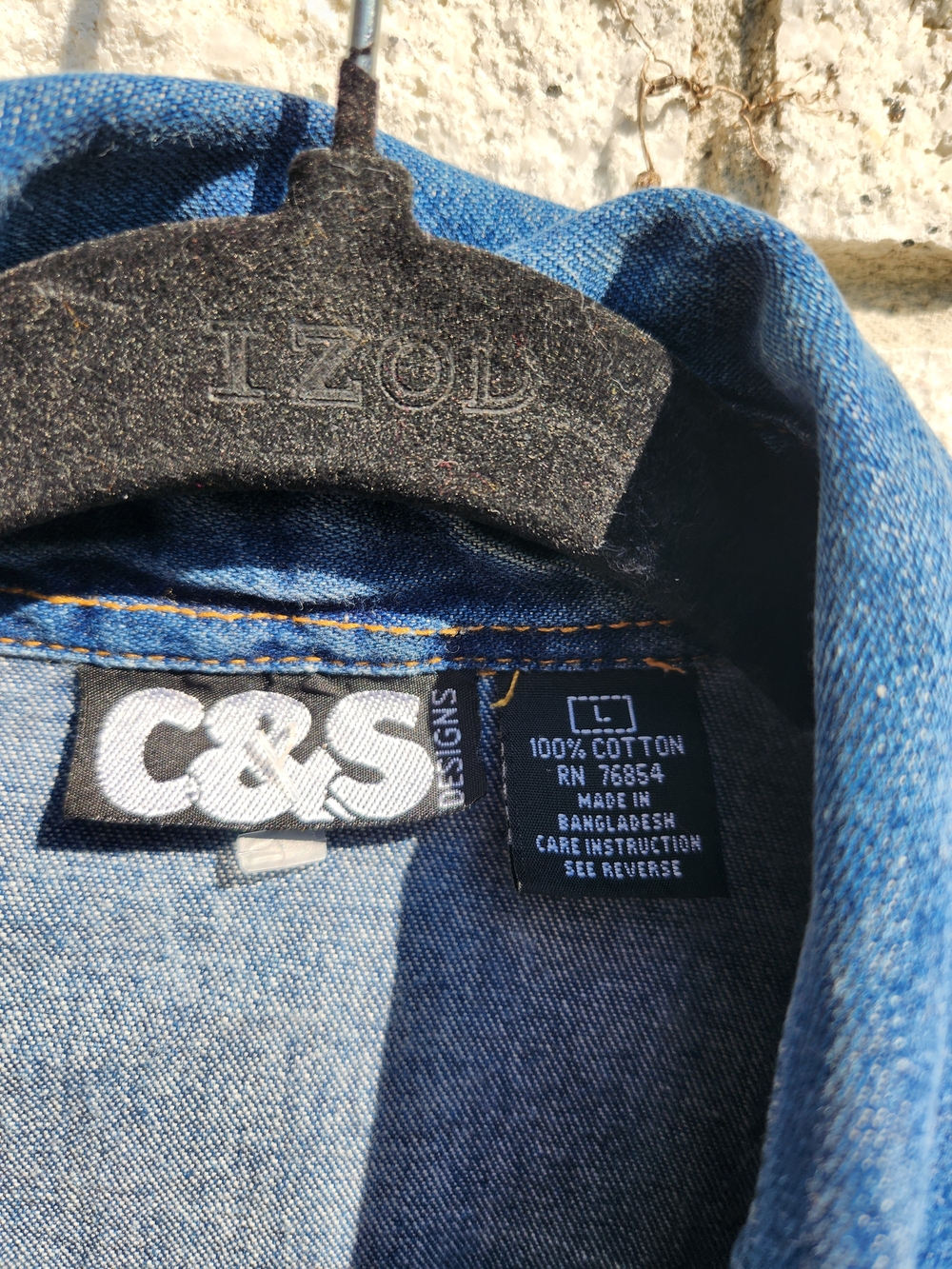 Denim Button-Up Shirt Jacket - Blue - Picture 2 of 4